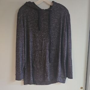 Womens Heathered Navy Hoodie